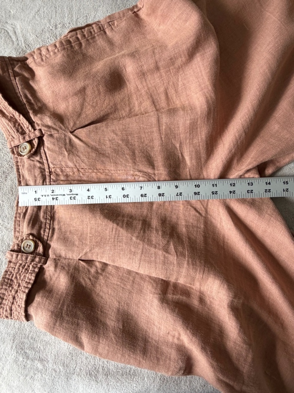 Nicole Miller 100% Linen Wide-leg Pants High-waisted Size 10 Beachy Summer Vaca - Picture 11 of 12